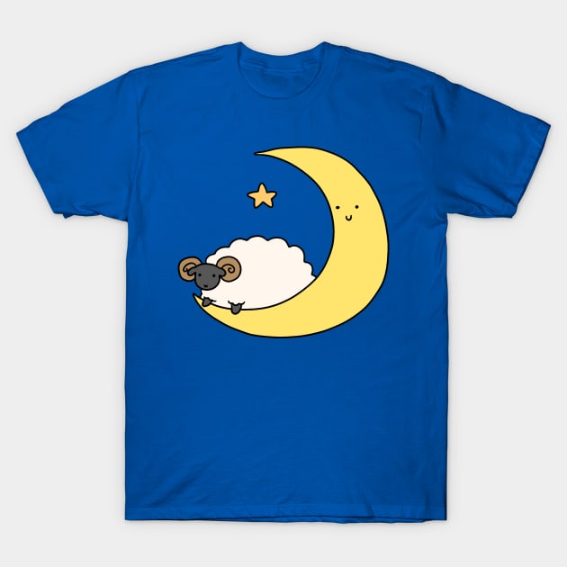 Crescent Moon Ram T-Shirt by saradaboru